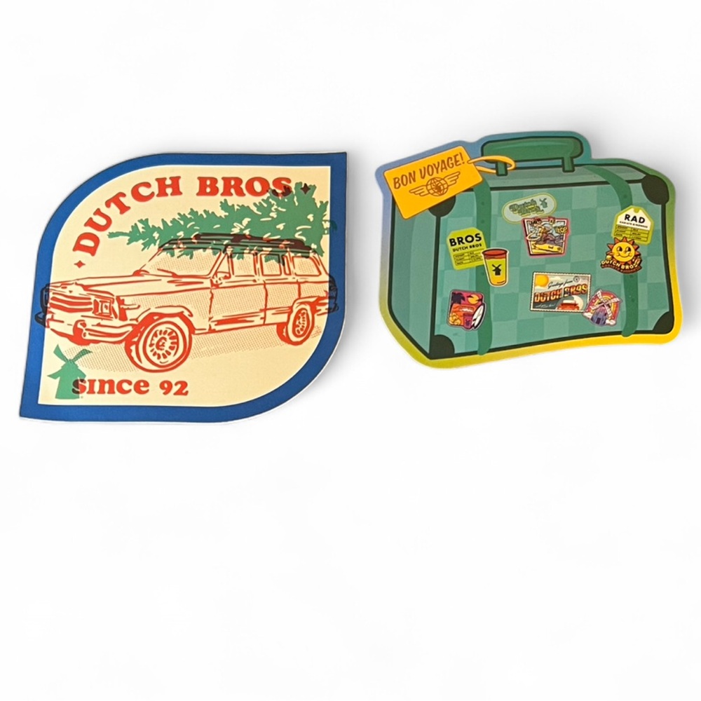 Dutch Bros Travel 2 Pack Sticker Set